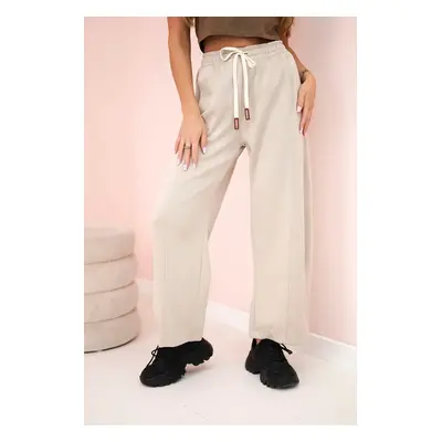 Kesi Włoski Butter trousers tied at the waist beige