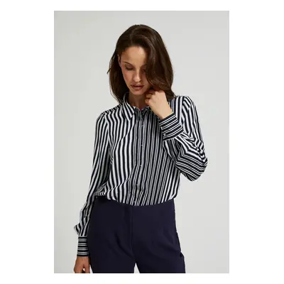 Women's striped shirt MOODO - black