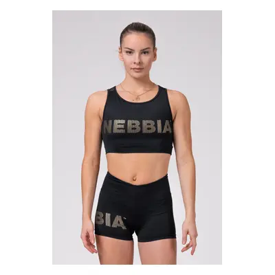 NEBBIA Gold Mesh mini top