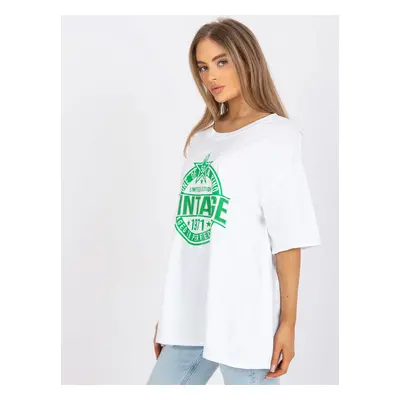 T-shirt-DHJ-TS-6862.24X-white-green