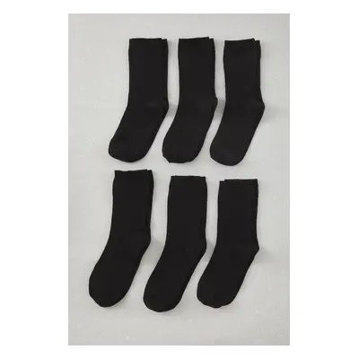 Trendyol Black Unisex 6-pack Cotton Texture College-Tennis-Medium Socks