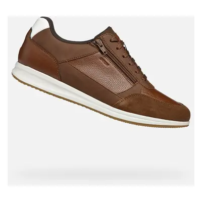 Brown men's sneakers Geox Avery - Men's