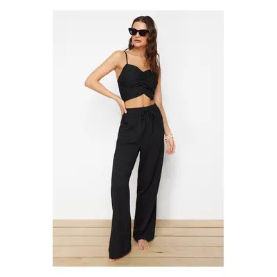 Trendyol Black Woven Blouse Trousers Set