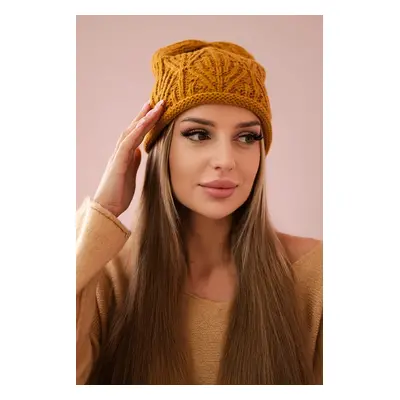 Women's cap Leaves K245 mustard