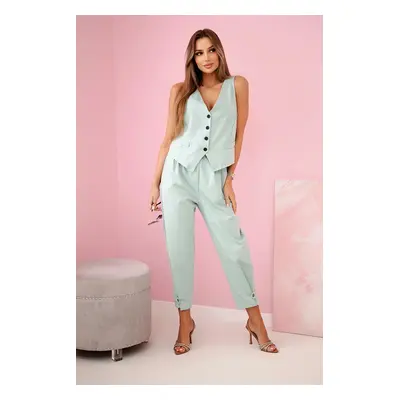 Kesi Włoski Vest + pants set dark mint