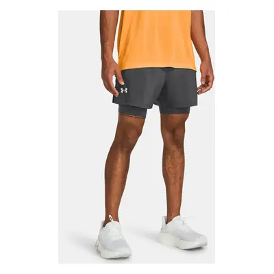 Under Armour Shorts UA LAUNCH 5'' 2-IN-1 SHORTS-GRY - Men