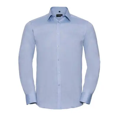 Men's Long Sleeve Herringbone Shirt Russell