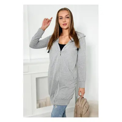 Hoodie with gray melange