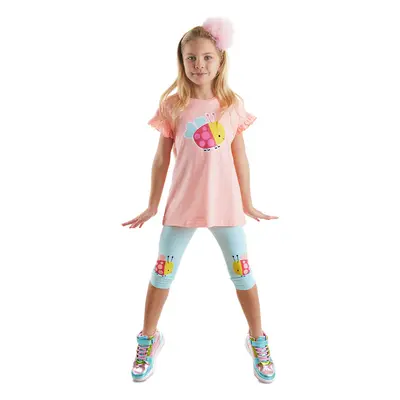 Denokids Frilly Ladybug Girl's Summer Tunic Tights Set