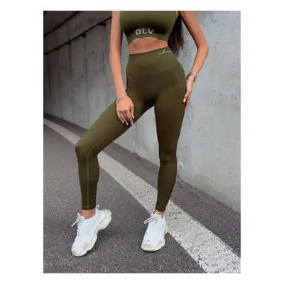 Khaki leggings CLASIC OLAVOGA