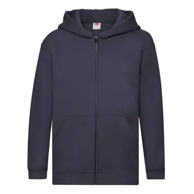 Granatowa bluza dziecięca z kapturem Zip Through Hooded Sweat Fruit of the Loom