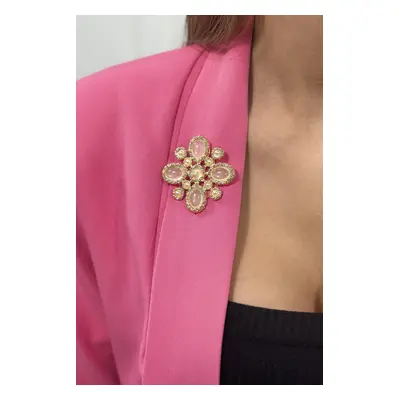 Floral brooch white