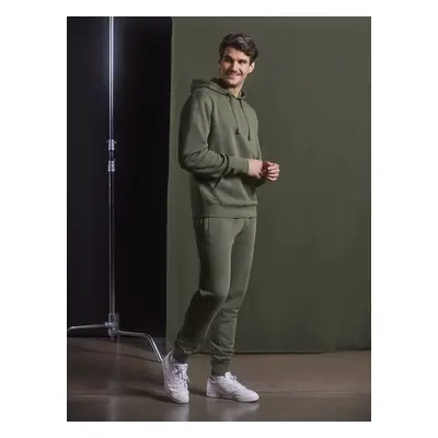 Olive Men's Hoodie Authentic Russell