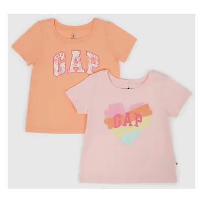 GAP Kids T-shirts logo, 2pcs - Girls