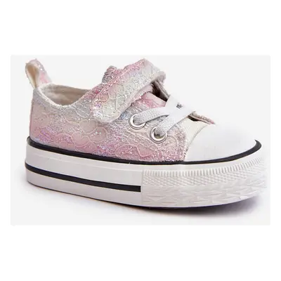 Children's Velcro sneakers with sequins Multicolor Caloma