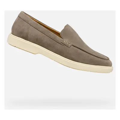 Light grey men's moccasins Geox Spherica EC17 - Men's