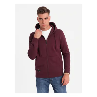 Ombre Unzipped cotton men's BASIC sweatshirt - maroon