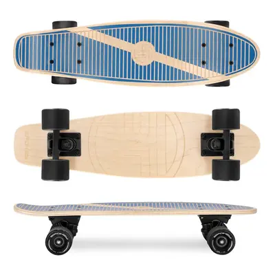 Spokey WOO-FISH Wooded pennyboard x cm, ABEC7, dark blue