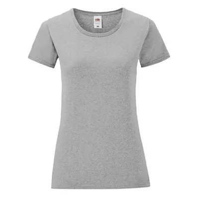 Iconic Grey Women's T-shirt in combed cotton Fruit of the Loom