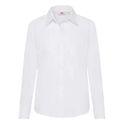 White women's classic poplin shirt Fruit Of The Loom