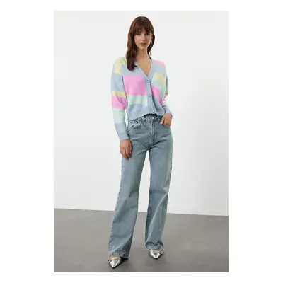 Trendyol Blue High Waist Wide Leg Jeans