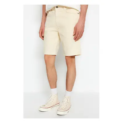 Trendyol Beige Regular Fit Flexible Fabric Denim Jeans Shorts & Bermuda