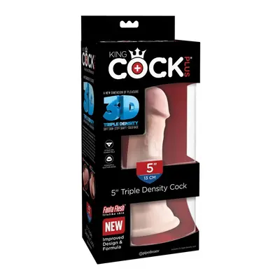 King Cock Plus Triple Density 6" tapadótalpas dildó (15 cm)