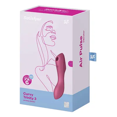 Satisfyer Curvy Trinity 3. vibrátor, léghullámos csiklóizgatóval (piros)