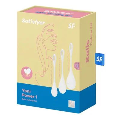 Satisfyer Yoni Power 1. három darabos, intim-izomzat regeneráló készlet (piros).