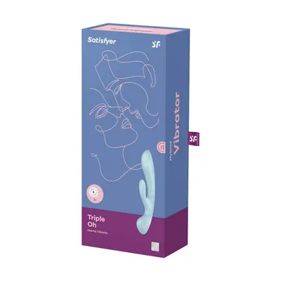 Satisfyer Triple Oh három motoros, klitoriszágas vibrátor és masszírozó (kék)