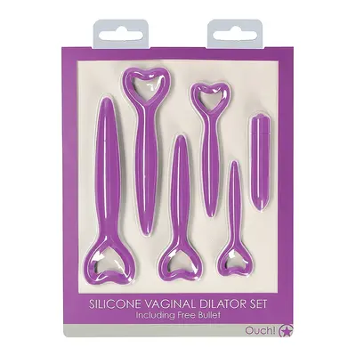 Silicone Vaginal Dilator Set 6 db-os hüvelytágító készlet, töltényvibrátorral