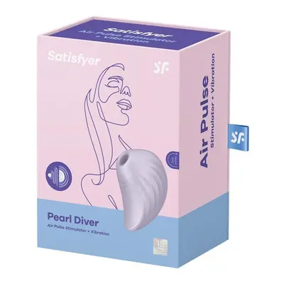 Satisfyer Pearl Diver léghullámos csiklóizgató, vibrációval (lila)