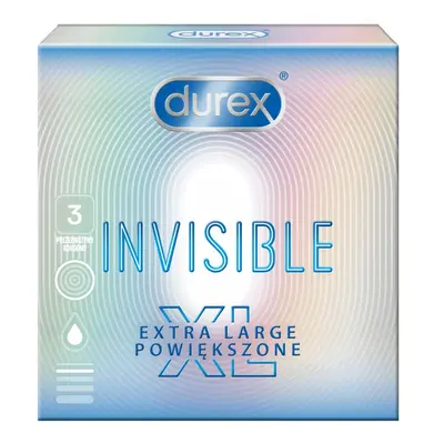 Durex Invisible XL 3 db extra vékony, nagyobb méretű óvszer