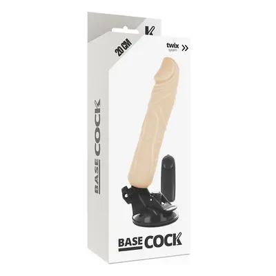 Basecock tapadótalpas vibrátor, vezetékes távirányítóval (világos bőrszín - 20 cm)