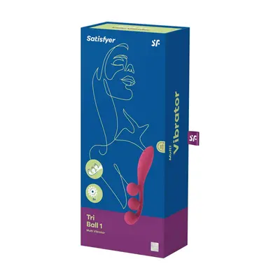 Satisfyer Tri Ball 1. három motoros, flexibilis vibrátor (piros).