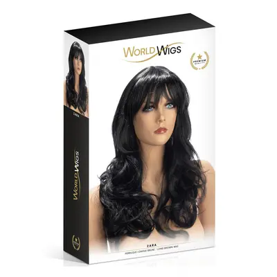 World Wigs Zara hosszú, hullámos, sötétbarna paróka