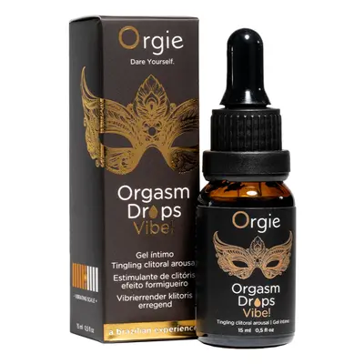 Orgie Orgasm Drops Vibe! stimuláló gél hölgyeknek, melegítő hatással (15 ml)