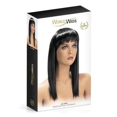 World Wigs Allison hosszú, sötétbarna paróka