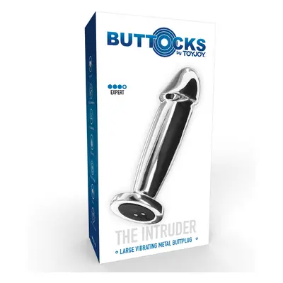 Buttocks The Intruder vibrációs fém anál dildó, akkumulátorral (11,8 cm)