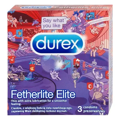 Durex Fetherlite Elite Emoji 3 db extra vékony óvszer