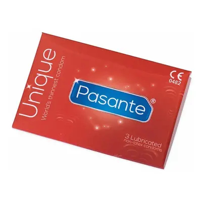 Pasante Unique 3 db latex mentes óvszer (60 mm)