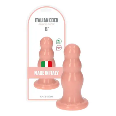 Italian Cock gömbös dildó (6" - fekete)