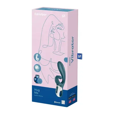 Satisfyer Hug Me kétmotoros csiklóágas vibrátor (kék) (APP-os)