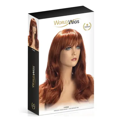 World Wigs Fiona hosszú, hullámos, vörös paróka