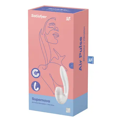 Satisfyer Supernova vibrátor, léghullámos csiklóizgatóval (fehér)