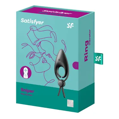 Satisfyer Sniper méretre állítható, vibrációs péniszgyűrű (fekete)