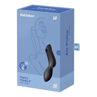 Satisfyer Curvy Trinity 2. vibrátor, léghullámos csiklóizgatóval (fekete)