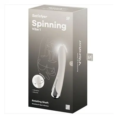 Satisfyer Spinning Vibe 1. vibrátor, rotáló fejrésszel (bézs)