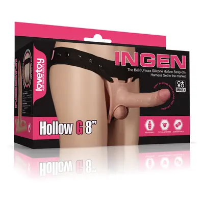 LoveToy Ingen Hollow G felcsatolható, üreges dildó, hámmal