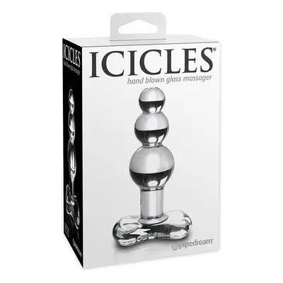 Icicles tripla gömbös anál dildó üvegből